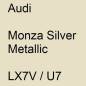 Preview: Audi, Monza Silver Metallic, LX7V / U7.